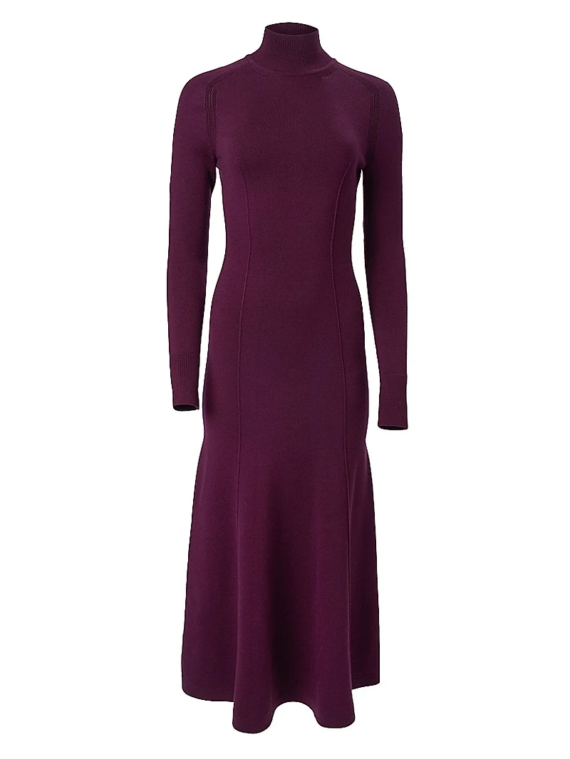 Virgin-Wool-Blend Maxi Dress