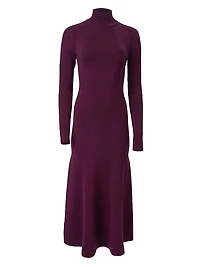 Virgin-Wool-Blend Maxi Dress