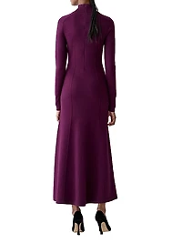 Virgin-Wool-Blend Maxi Dress