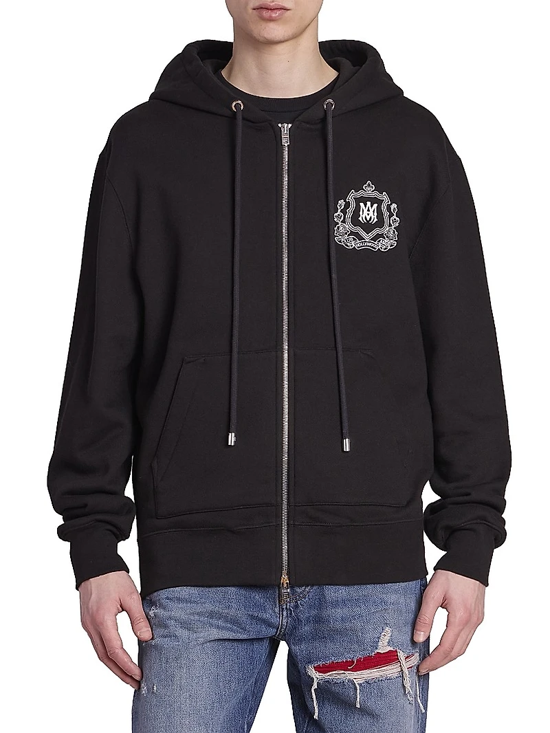 Ma Crest Zip-Up Hoodie