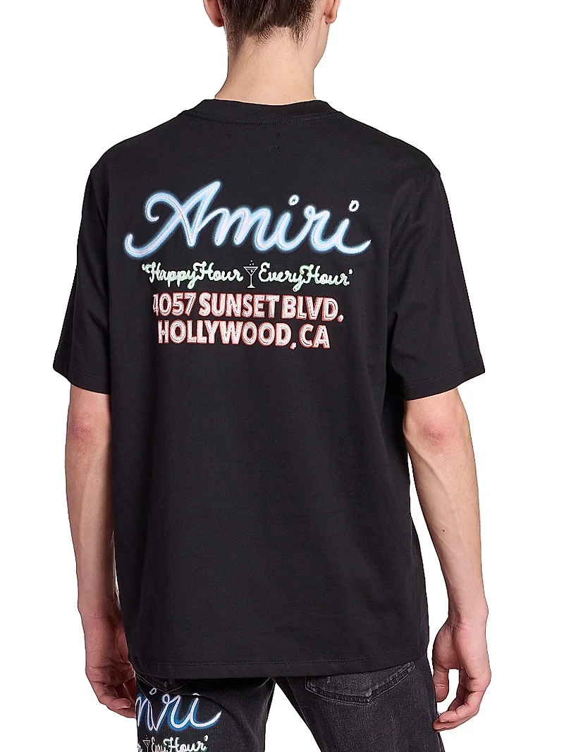 Neon Lights Cotton Logo T-Shirt