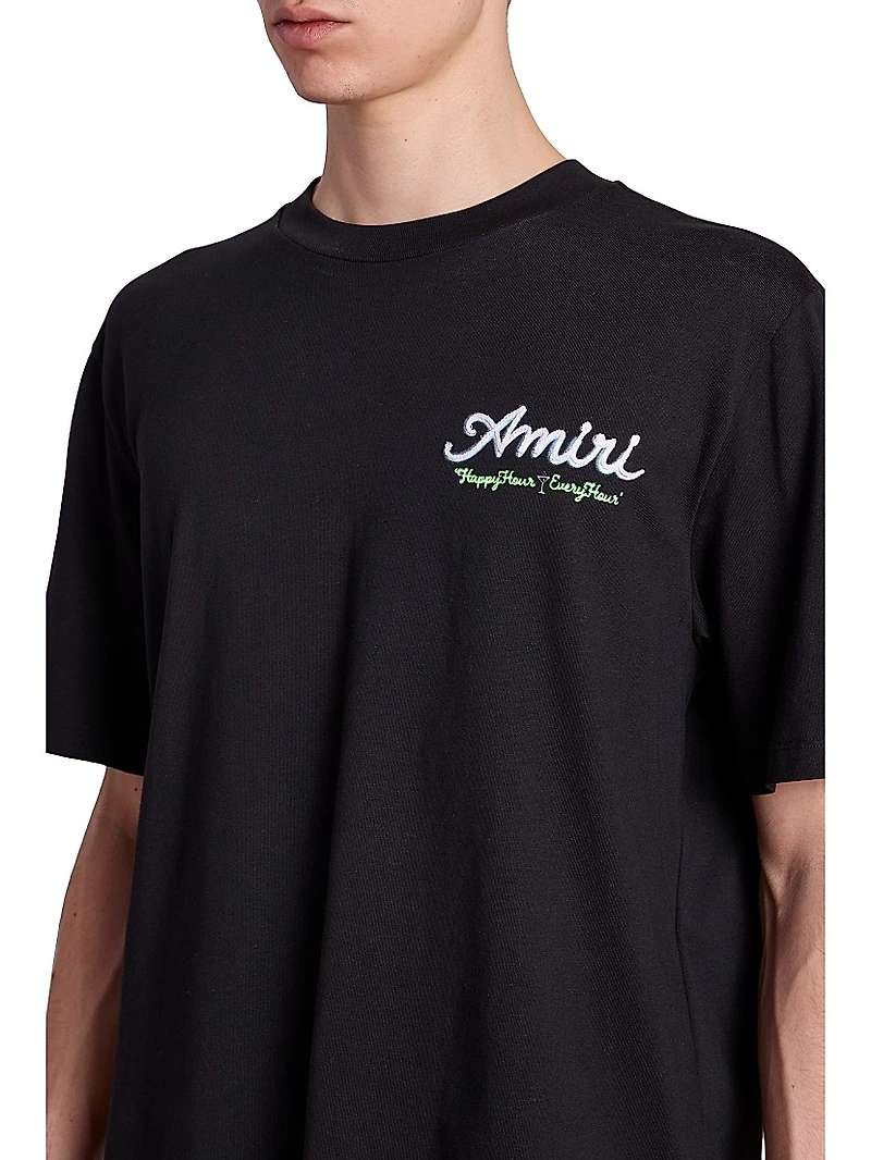 Neon Lights Cotton Logo T-Shirt