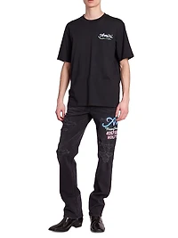 Neon Lights Cotton Logo T-Shirt