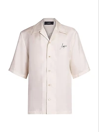 Amiri Hotel Silk Bowling Shirt