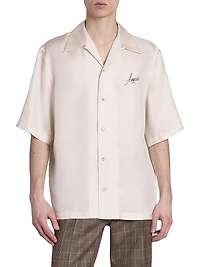 Amiri Hotel Silk Bowling Shirt