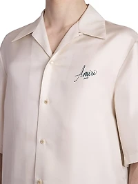 Amiri Hotel Silk Bowling Shirt