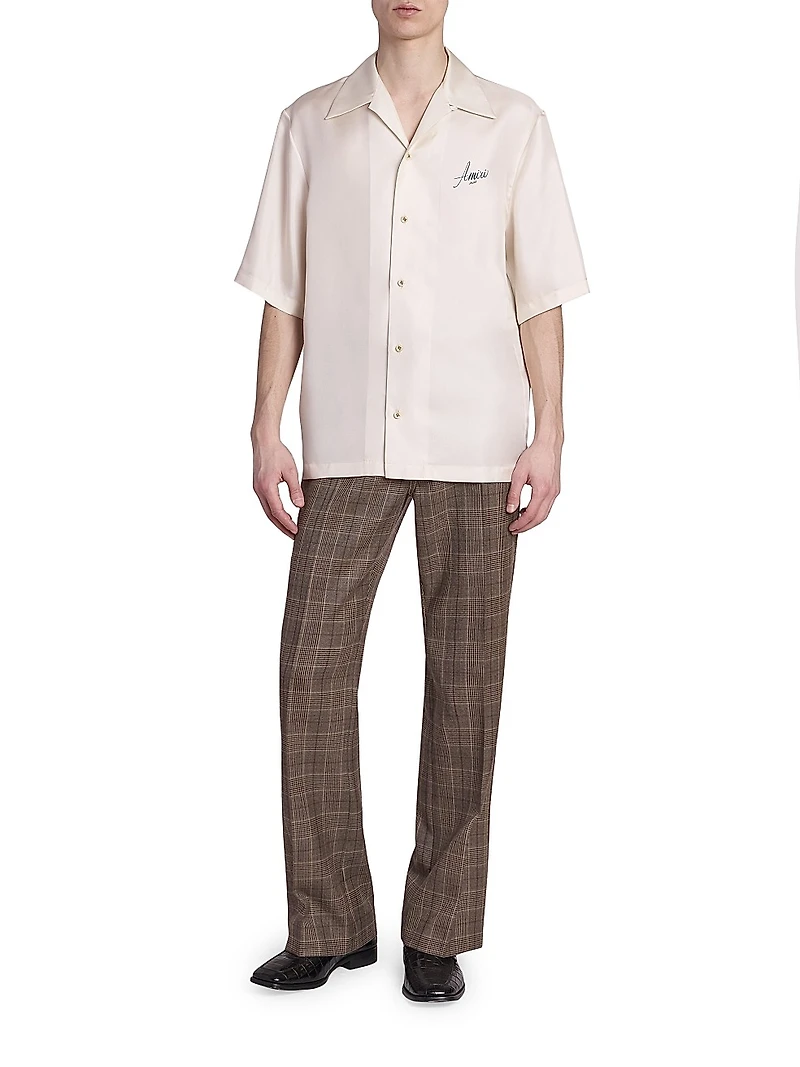 Amiri Hotel Silk Bowling Shirt