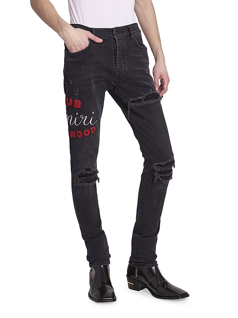 Club Amiri Logo Skinny Jeans