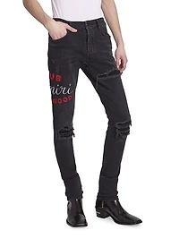 Club Amiri Logo Skinny Jeans
