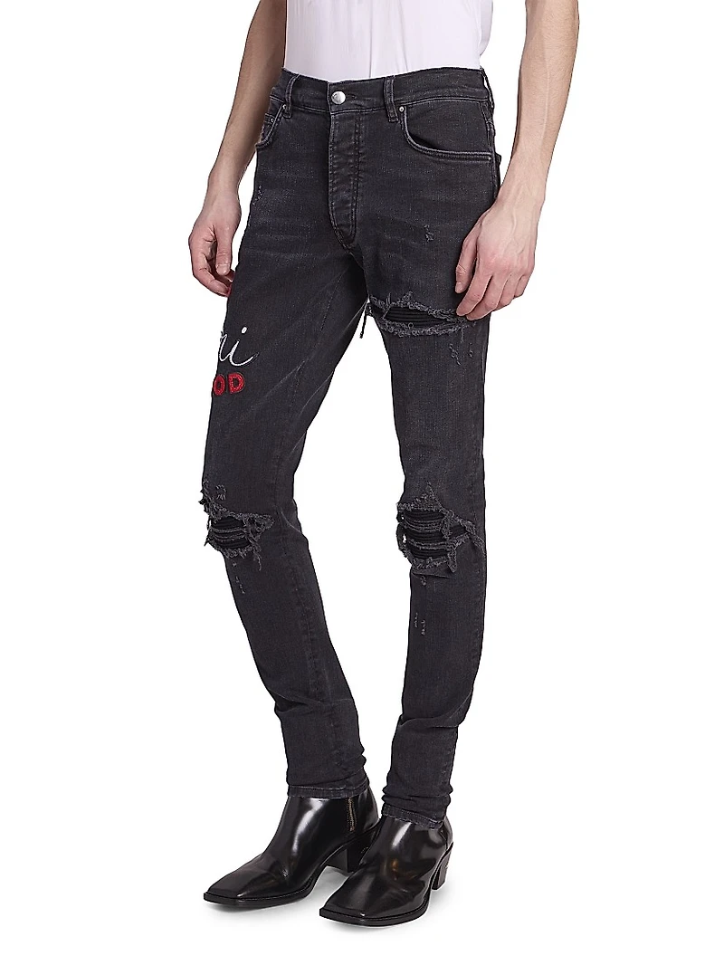 Club Amiri Logo Skinny Jeans