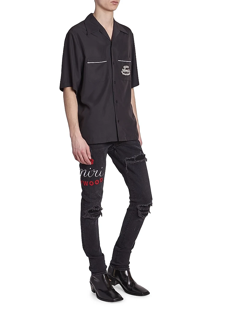 Club Amiri Logo Skinny Jeans