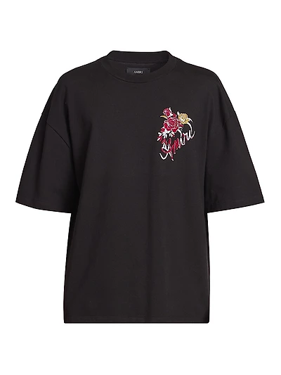 Roses Cotton Oversized T-Shirt