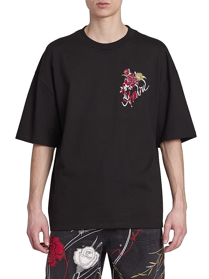 Roses Cotton Oversized T-Shirt