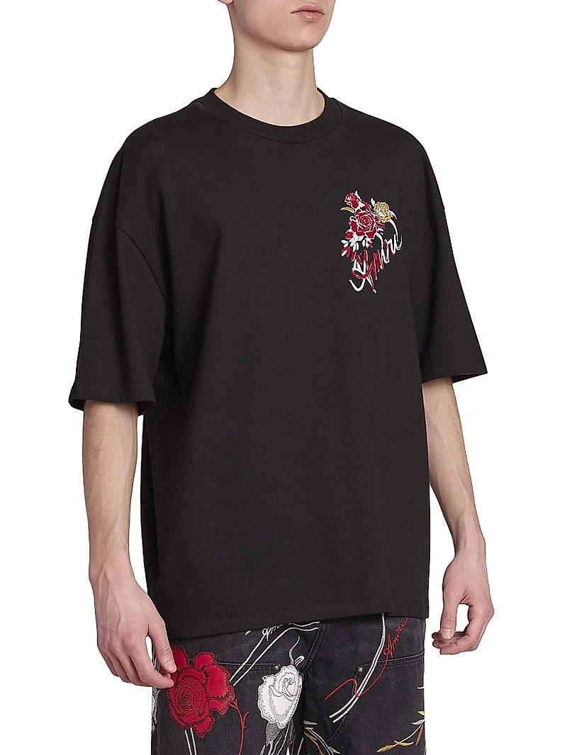 Roses Cotton Oversized T-Shirt