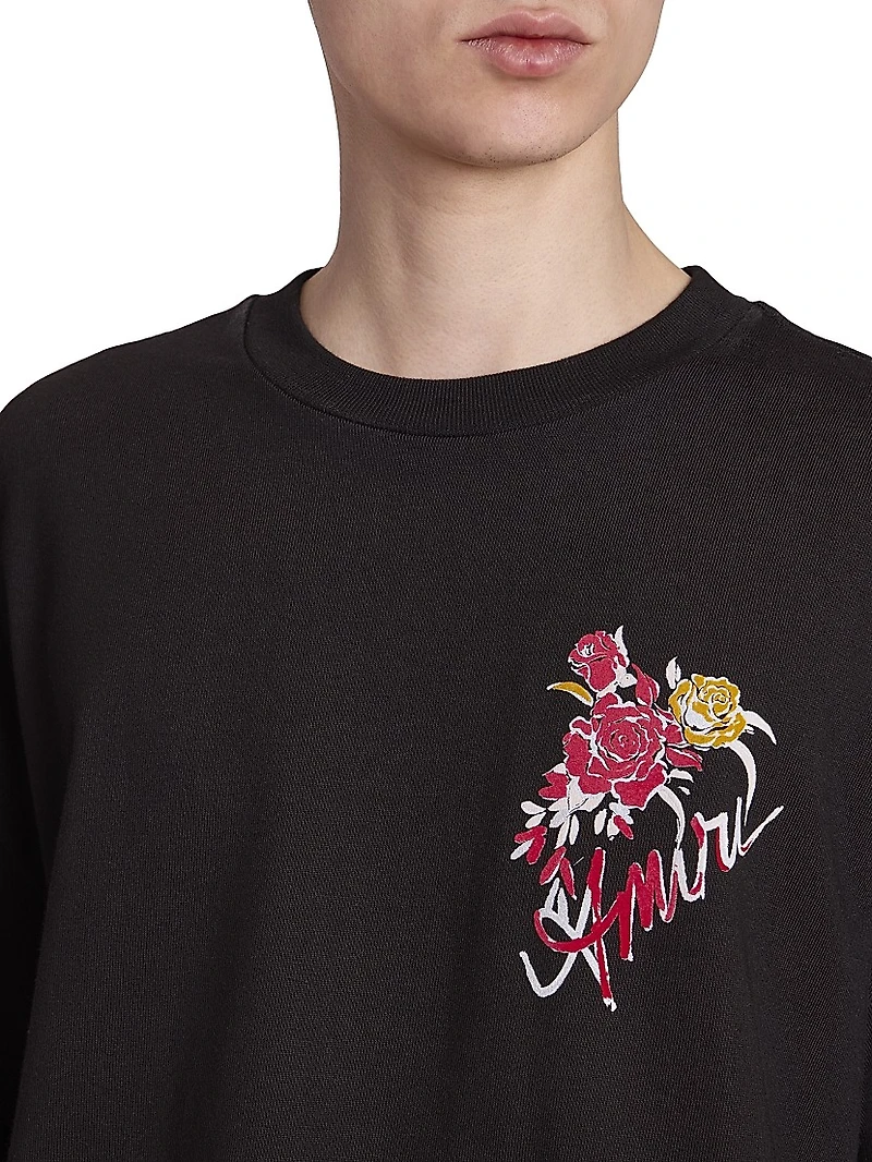 Roses Cotton Oversized T-Shirt
