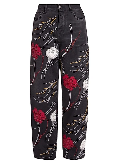 Floral Relaxed Carpenter Jeans
