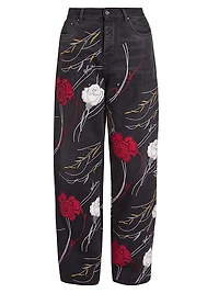 Floral Relaxed Carpenter Jeans