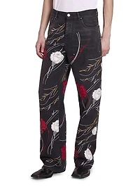 Floral Relaxed Carpenter Jeans