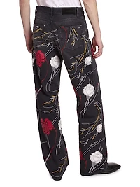 Floral Relaxed Carpenter Jeans