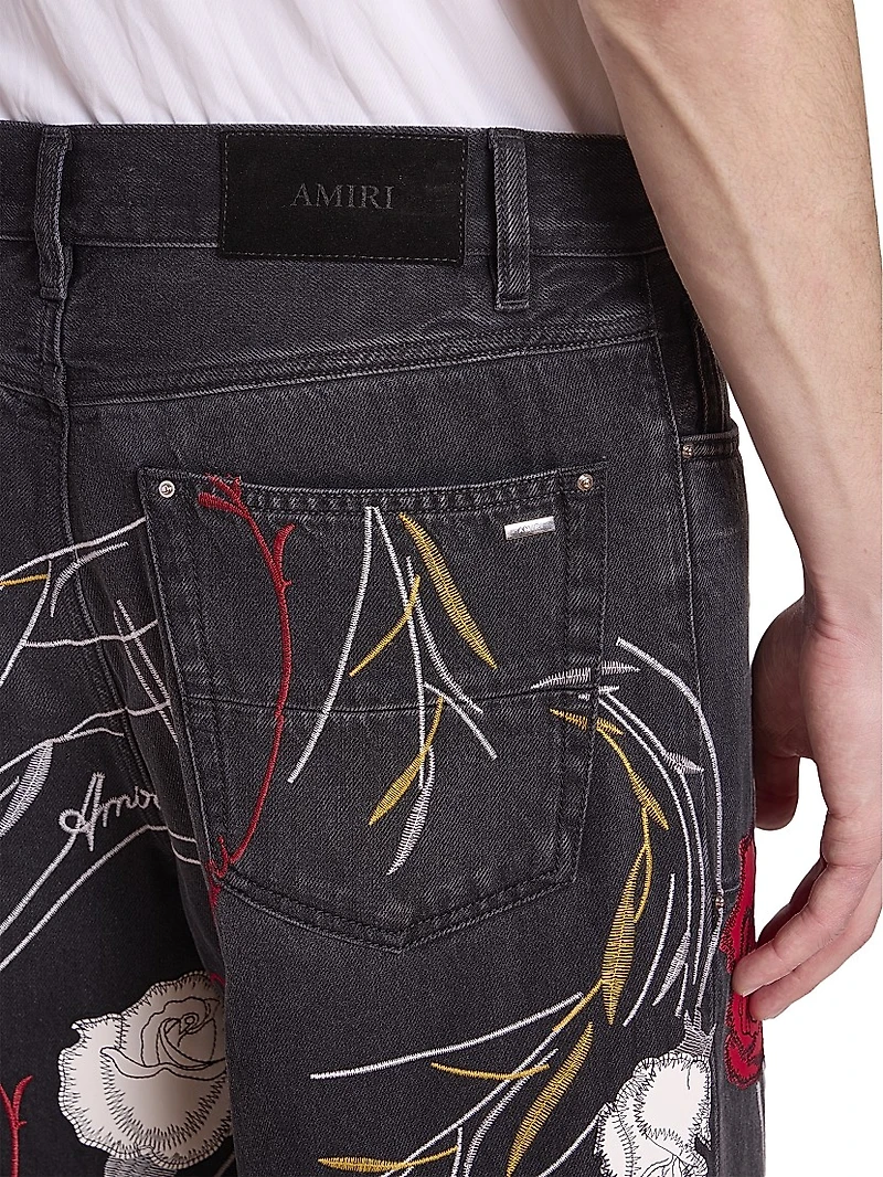 Floral Relaxed Carpenter Jeans