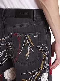 Floral Relaxed Carpenter Jeans
