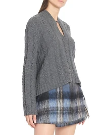 Cut-Out Wool-Blend Sweater