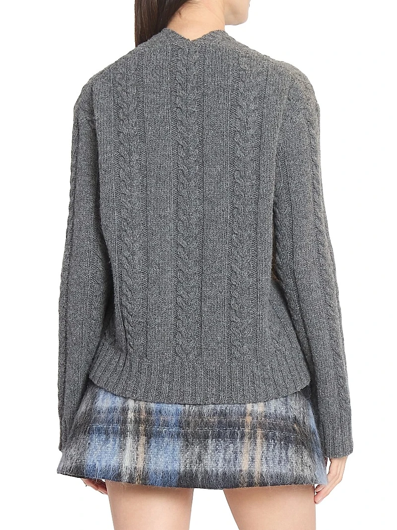 Cut-Out Wool-Blend Sweater