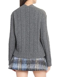 Cut-Out Wool-Blend Sweater