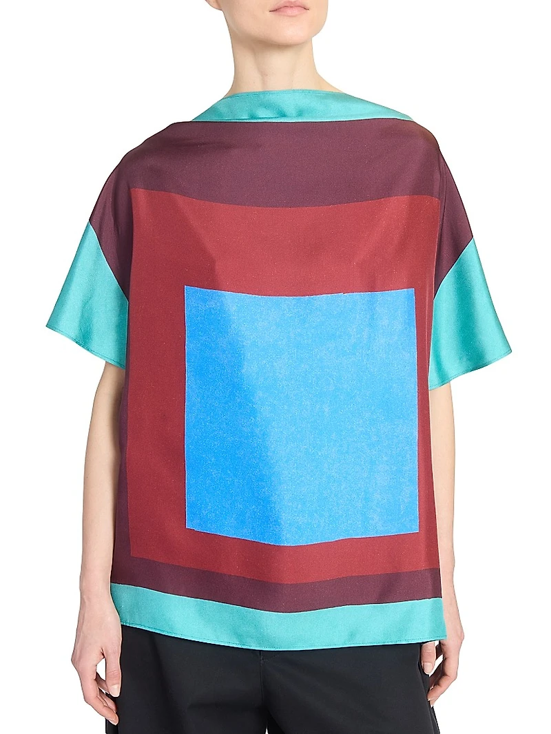 Scarf Silk-Blend Top