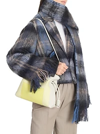 Plaid Mohair & Wool-Blend Scarf Jacket