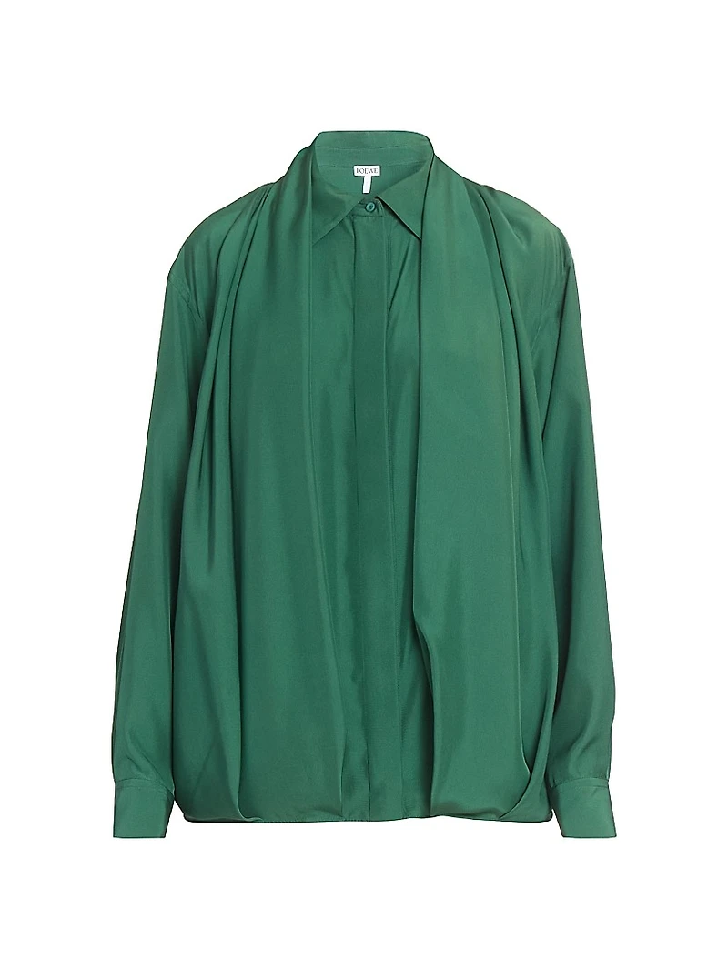 Draped Silk Shirt