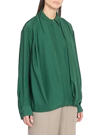Draped Silk Shirt