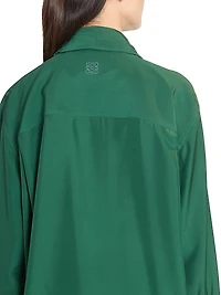 Draped Silk Shirt