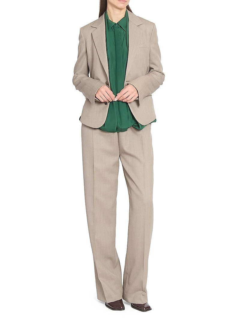 Draped Silk Shirt