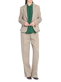 Draped Silk Shirt