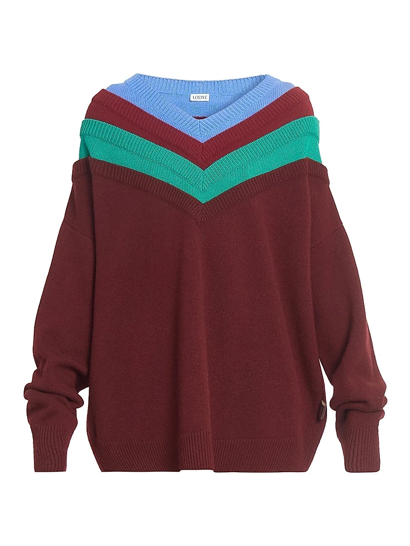 Colorblocked Wool Sweater