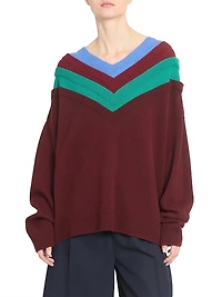 Colorblocked Wool Sweater