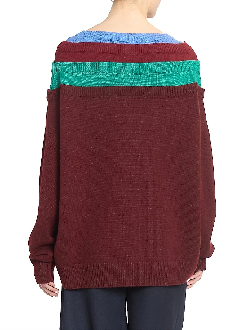 Colorblocked Wool Sweater