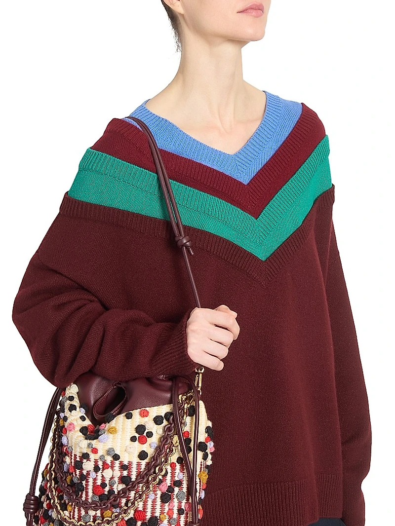 Colorblocked Wool Sweater
