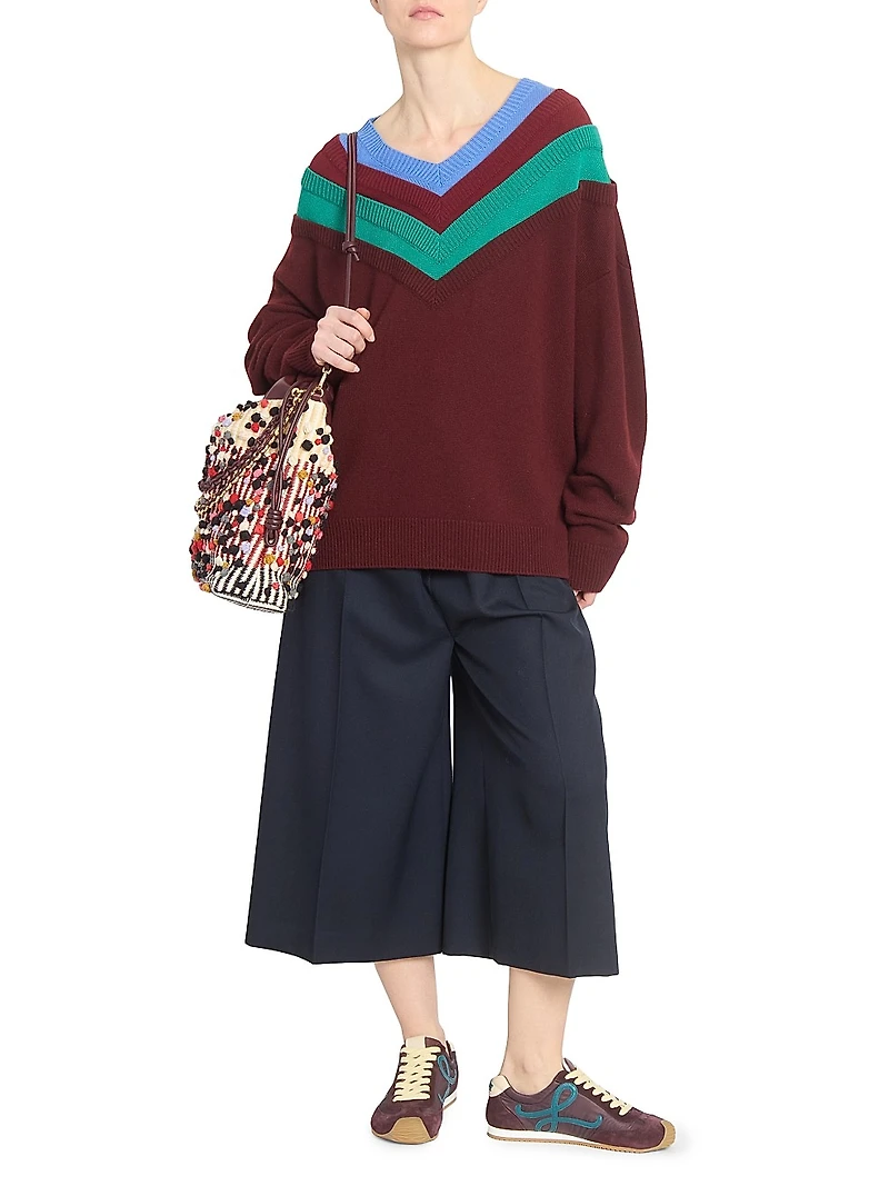 Colorblocked Wool Sweater