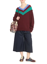 Colorblocked Wool Sweater