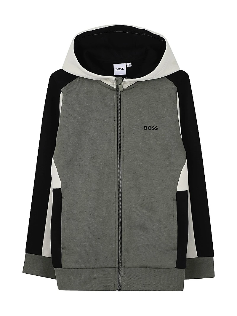 Little Boy's & Logo Hooded Jacket