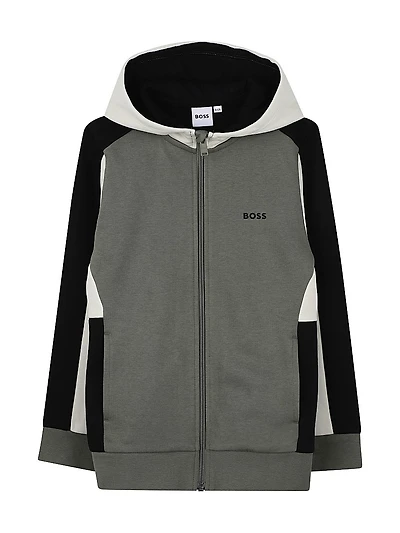 Little Boy's & Logo Hooded Jacket