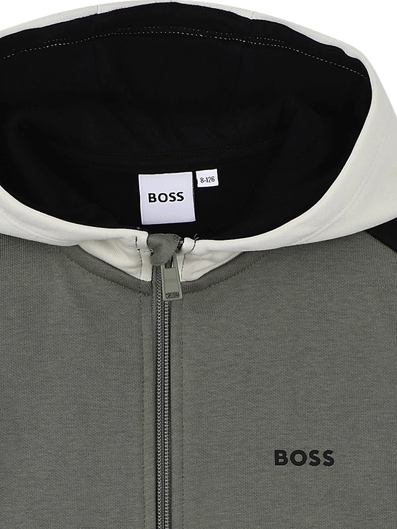 Little Boy's & Logo Hooded Jacket