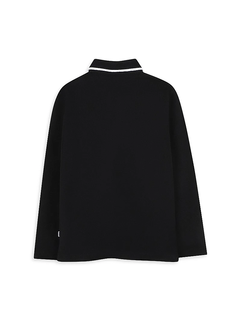 Little Boy's Logo Long-Sleeve Polo Shirt