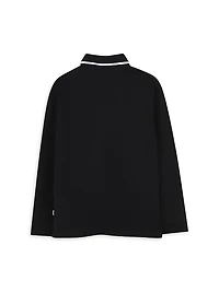 Little Boy's Logo Long-Sleeve Polo Shirt