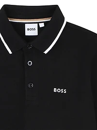 Little Boy's Logo Long-Sleeve Polo Shirt