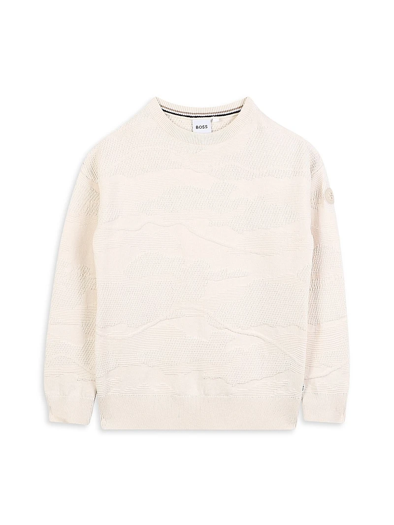 Little Boy's Jacquard Crewneck Sweater