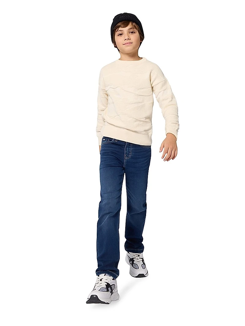 Little Boy's Jacquard Crewneck Sweater