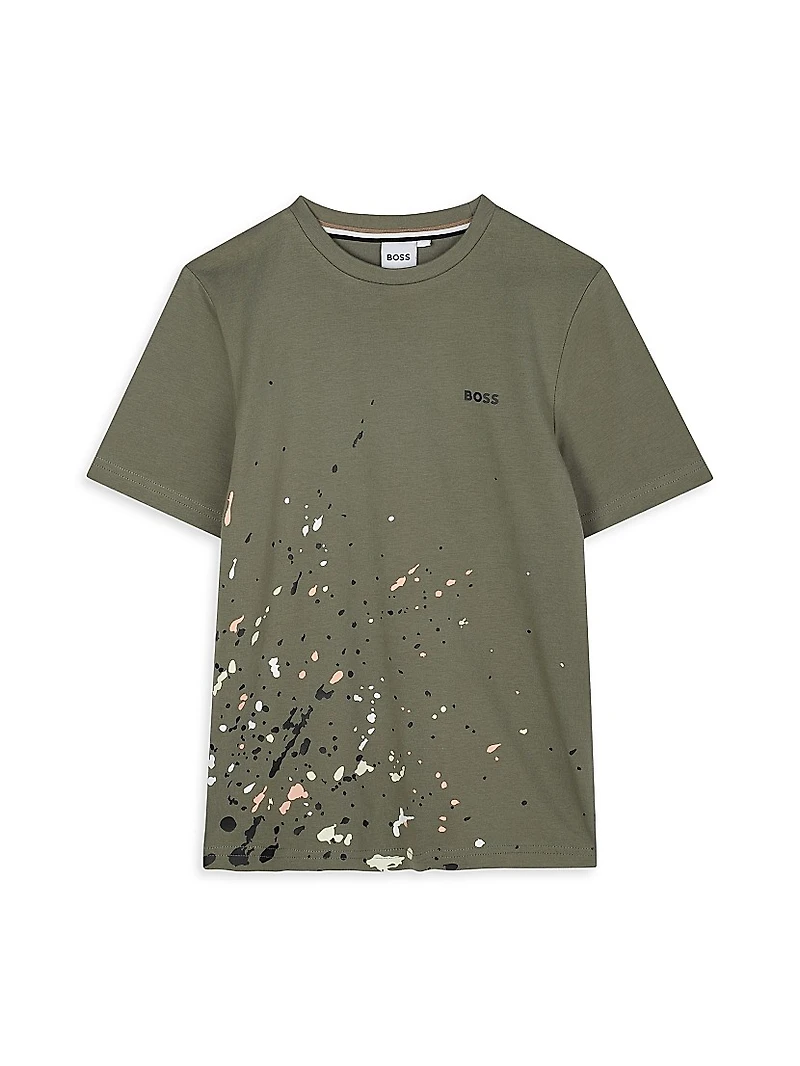 Little Boy's Logo Paint Splatter T-Shirt